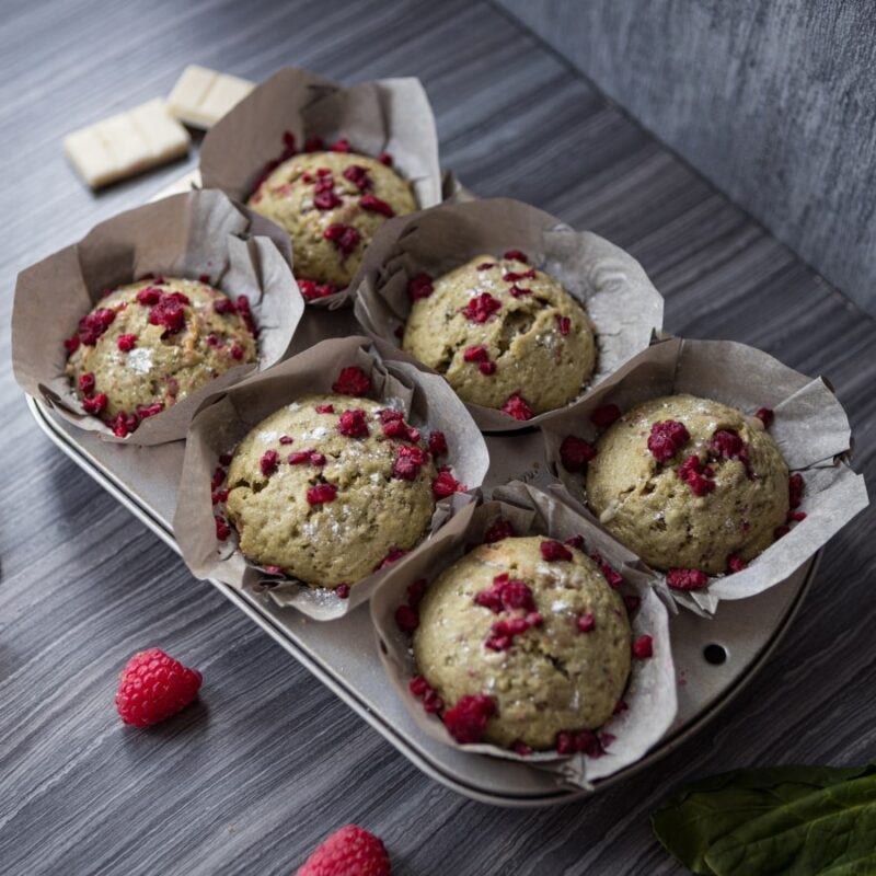 Muffins framboises, épinards & chocolat blanc – Image 2
