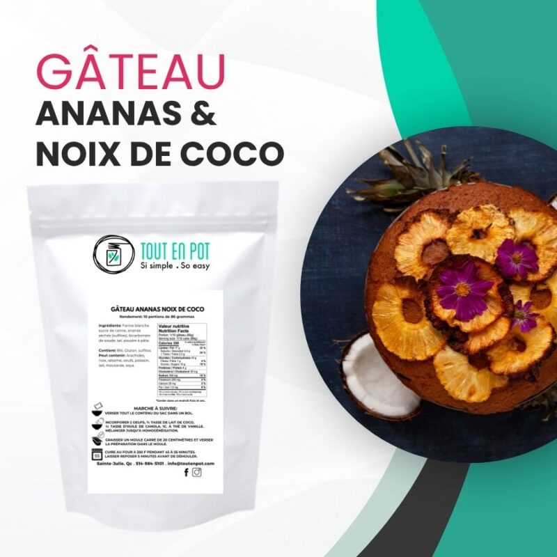 Gâteau Ananas et Noix de Coco